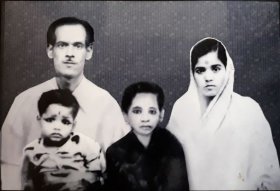 With Father Mother And Sister