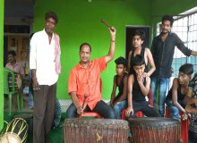 Beating Dhumsa during Mayurbhanj Chhau festival
