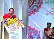 Delivering speech at Koraput Kalinga Literature Festival