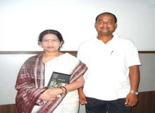 Mr. Pradhan with Dr. Pratibha Ray in a special moment