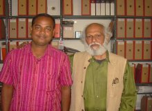 With eminent artist Jatin Das