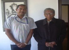 With eminent writer Manoj Das