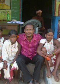 With Durua Girls of Village Siribeda of Baipariguda, Koraput