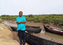 Ranjan Pradhan at Bichitrapur Eco Tourism site, Baleswar