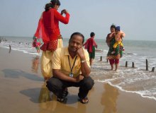 Ranjan Pradhan at Pentha sea beach, Kendrapada, Odisha